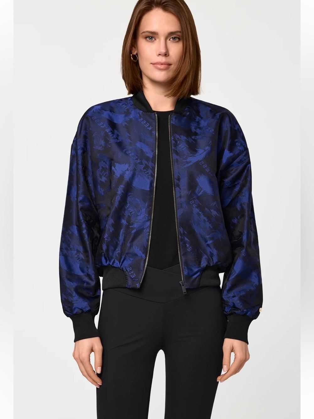 NWOT Ina Kess MAITAI Bomber Jacket Blue Black Size XS